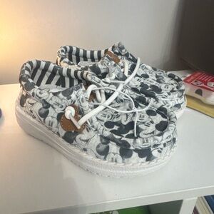 Hey Dude Kids Moccasins in Black and White